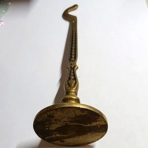 Vintage Brass Hook Holders (4)